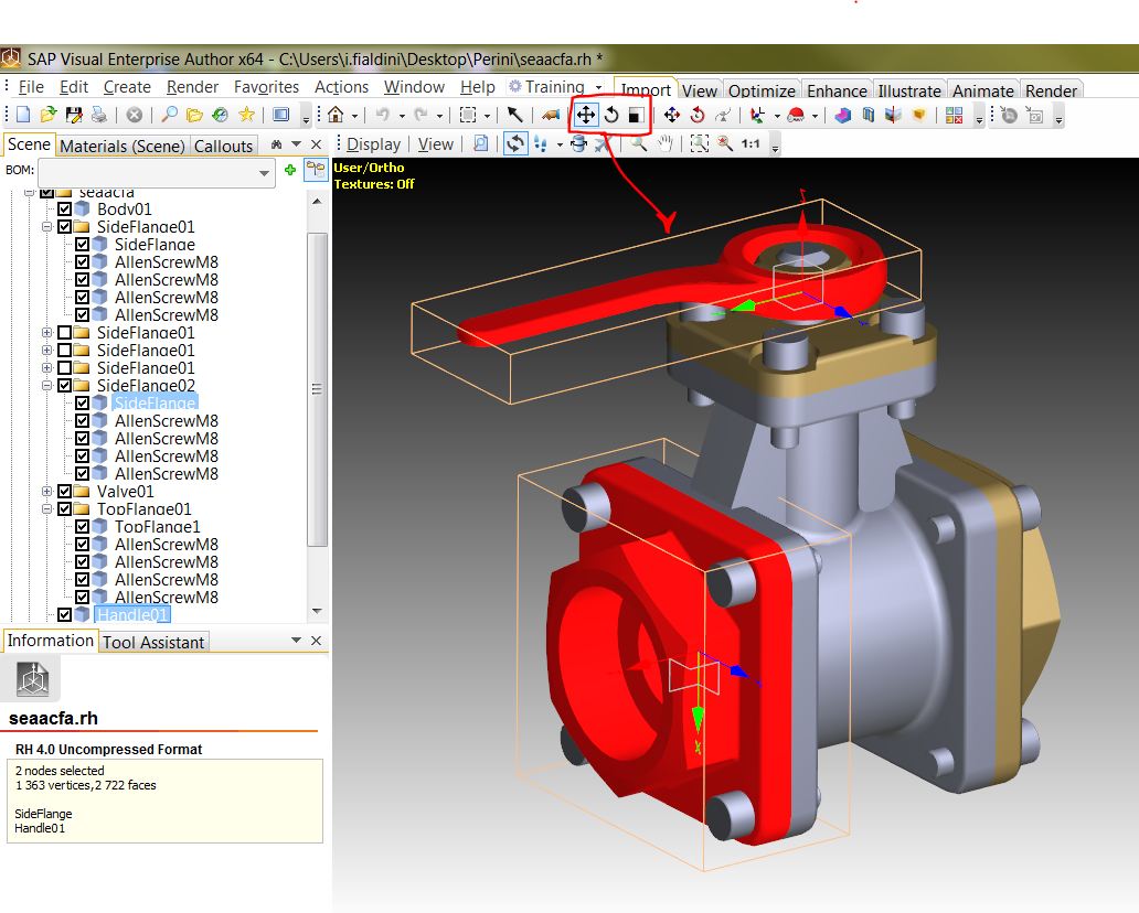 Elaborazione dei Modelli 3D Importati